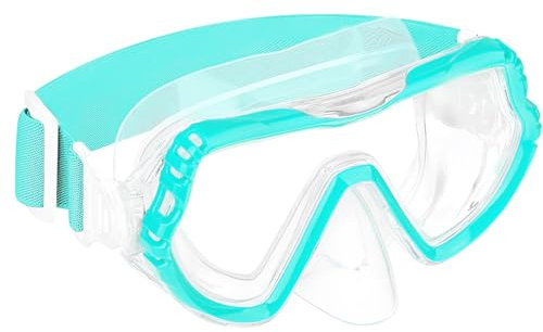 Taucherbrille Kinder,Schwimmbrille Kinder 4-16 Jahre,Erwachsene Taucherbrille Teenager,Schnorchelmaske für Jungen Mädchen Jugendliche, Tauchmaske mit 180° Panorama HD Anti Nebel Anti-Leck (Blue Puls)