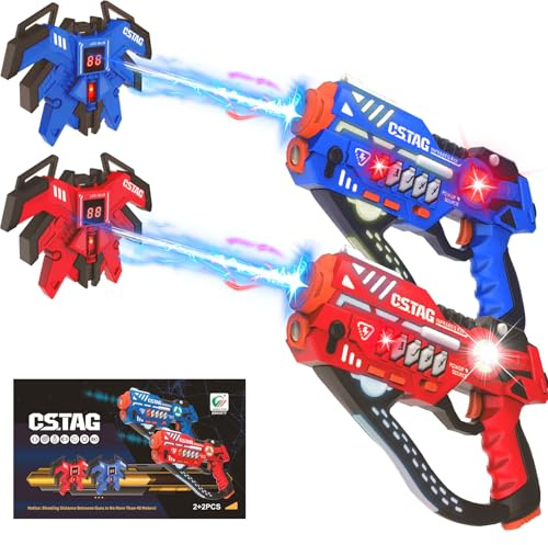 OBEST Laser Tag Set for Kids, 2 Packs Laser Tag Gun Game with Vest, Group Activity Fun Toy Indoor & Outdoor Play Gift for Boys Girls Ages 6+