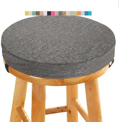 uyeoco Stuhlkissen Rund, 30cm/35cm/40cm/45cm/50cm,für Esszimmer Küche Gartenstühle Dick rutschfest für den Innen/Außenbereich Boden Sitzkissen Matte Bürostuhl Kissen Waschbar(A3,30x5CM/11.8x2inch)