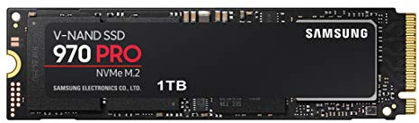 Samsung 970 PRO SSD 1TB - M.2 NVMe Interface Internal Solid State Drive with V-NAND Technology (MZ-V7P1T0BW), Black/Red