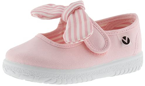 victoria Ballerine Unisex Ojalá Tela & Chiusura A Strappo & Fiocco A Righe 105110 per Bambini Rosa 30