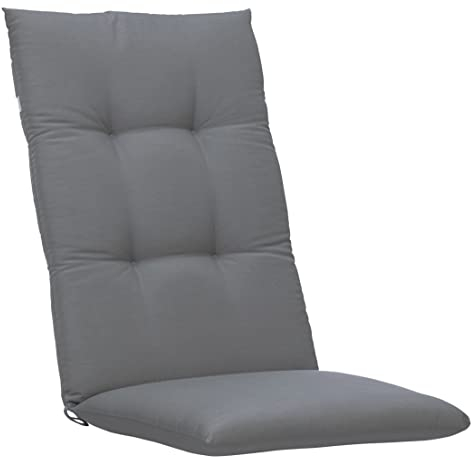 elGiga Hochlehner-Auflage 1-Stück Emma Dessin 857 Grau 120 x 48 x 8 cm für Gartenstuhl