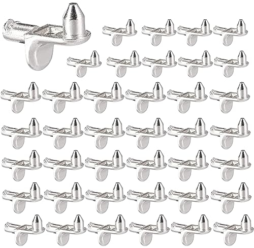 Plstod 40 Pièces Taquet Etagere, Support D'étagère en Forme de L 5mm pour Meubles Placard Bibliothèques Armoire Bureau Accessoires