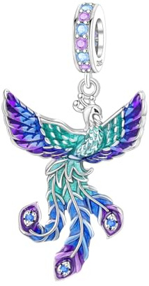 CYCUFF - Charm in argento Sterling 925, adatti per collane con charm, perline per bracciali e gioielli regalo per donne, FASCINO, Argento sterling