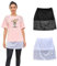 TOP Incessantly Hemdverlängerung Lace Shirt Extender Damen Blusenrock Hemd T-Shirt Pullover Oberteil Verlängerung Layering Fake Top Hem Minirock Fake Hem mit Spitze (WB Lace, XXL/3XL)