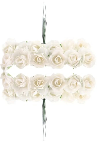 Alipis 144Pcs Small Paper Flowers Artificial Roses for Craft Projects Wedding Party Decorations Diy Miniature Faux Rose Bouquet