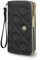 AdiStylinno Portafoglio donna ricamo portafoglio con doppia cerniera moda telefono portafoglio donna grande capacità pochette con cinturino da polso e portamonete, Nero , 19.2 x 9.8 x 4.5 cm