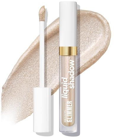 REVLON Glimmer Liquid Shadow – Sombra de Ojos Líquida Perlada en un Solo Paso, 24H de Duración, Fórmula Ligera a Base de Agua, No Pegajosa y Oil‑Resistant; no se Cuartea, Tono 206, UFGlo, 3g