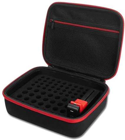 Battery Storage Case with BT-168 Tester, Holds 64 AA AAA Batteries, Portable Organizer Box for Home, Emergency, Travel - Hard Protective Case (Batteries Not Included)