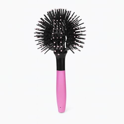 Spazzola Rotonda 3D Professionale per Capelli con Setole Antigroviglio con Punte Morbide, Effetto Volume e Styling Rapido, Manico Ergonomico Antiscivolo