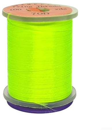 Fil fluorescent pour attacher les mouches 70D pour fabriquer des hameçons et des appâts de pêche efficaces (vert fluo)
