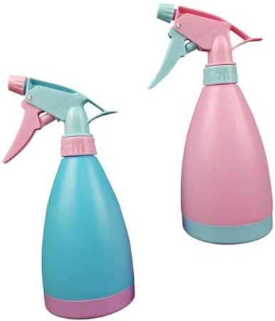 Operitacx Annaffiatoio da Giardinaggio a Spruzzatore a Pressione 500ml, Set da 2 Pezzi in Pe Resistente Colore Blu e Rosa, Spruzzatore per Irrigazione Domestica di Piante e Fiori,