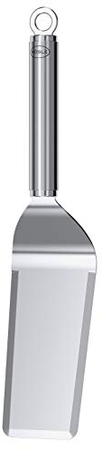 Rösle Slim Plancha Spatula, Grill Spatula with Rounded Corners for Turning Meat and Vegetables, 18/10, Dishwasher Safe, Silver, Made of 18/10 Stainless Steel