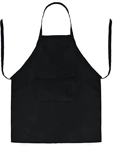 L.C. life Kochschürze für die Küche, schwarz, wasserdicht und ölbeständig, für Männer, Kellnerschürze, unverzichtbar für Kochliebhaber,（ 60 x 70 cm） (1, Schwarz)