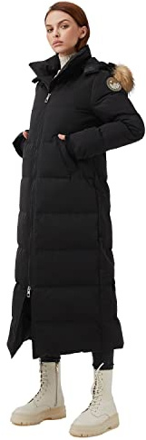Fitouch Damen Waukee Lange Daunenmantel Parka Jacke | 700+ Füllkraft | In voller Länge