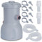 COIL Poolpumpe Filteranlage - 3028 l/h, für Schwimmbecken bis 17400 l, Kartuschenfilter & Filtrationskugeln, Energieeffizient 60W, Leichter Einbau, Pool Pumpe, Poolpumpe Sandfilter