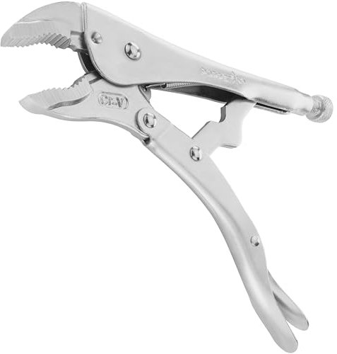 Poppstar Universal-Gripzange (225 mm) Feststellzange mit Stellschraube & Schnell-Lösehebel