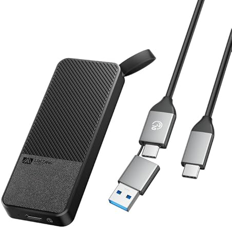 SANZANG Master Externe SSD 2TB, Bis zu 1050MB/s, USB 3.2 Gen2,Portable SSD Festplatte Extern für iPhone 15/16 PRO, PS5, Xbox, Laptop, Typ-C-Smartphones, S10PRO