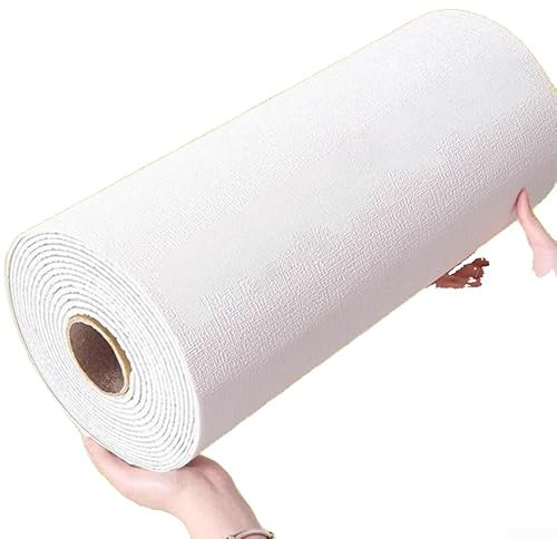 FoamLinen adhesivo de pared 3D, decoración, papel tapiz de lino de color sólido, paneles de pared 3D, papel tapiz texturizado autoadhesivo, para cocina, sala de estar, dormitorio de niños, techo, baño