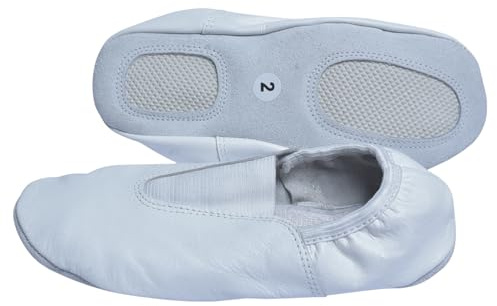 TW SPORTS & KILTS Toddlers & Kids Leather Gymnastic Shoes (White, US Footwear Size System, Little Kid, Women, Numeric, Medium, 11)