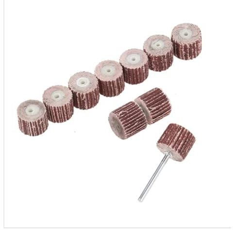 ZHaotn Ensemble de 11 ponceuses à Tige de 3 mm, Outils abrasifs, lamelles de ponçage, tête de meule, Papier de Verre