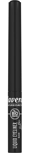 lavera Liquid Eyeliner -Black 01- - Résultat longue durée et résistant à l'essuyage - Application rapide et facile grâce à l'applicateur précis en feutre - Sans miettes ni bavures - 10,5 gram