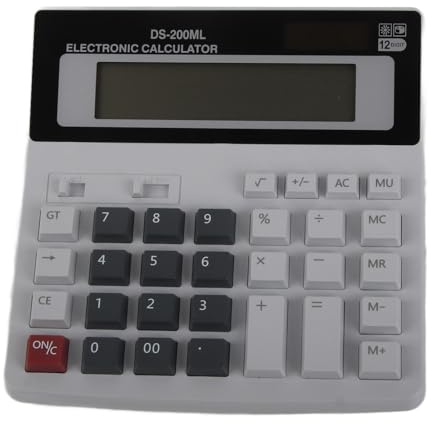 12-siffrigs datorkalkylator, bärbar digital miniräknare med känsliga knappsatser och batteriströmförsörjning Kompakt miniräknare för kontorsstudier