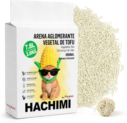 HACHIMI Arena de Tofu para Gatos 2.8 kg Sin Perfume