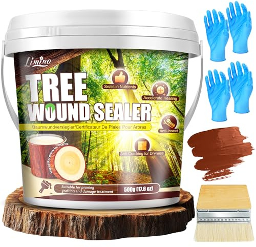 Sellador de Heridas para Arboles - 500g Marrón, Sellador para Poda de Arboles, Apósito para Cortes, Corteza Dañada, Injertos - Pasta Curativa para Bonsáis, Arbustos, Rosales, Protección Impermeable