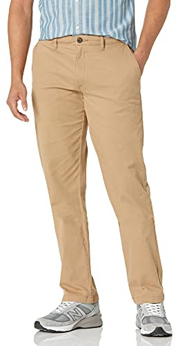 Amazon Essentials herr rak passform casual stretch kaki byxor, mörk kaki brun, 30W/30L