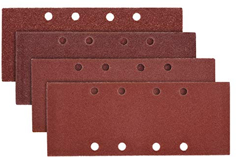 Navaris 25x Klett Schleifpapier rechteckig für Schwingschleifer - 40-100 Körnung 93x230mm Schleifblätter für Holz Holzwerkstoffe Spanplatte Metall