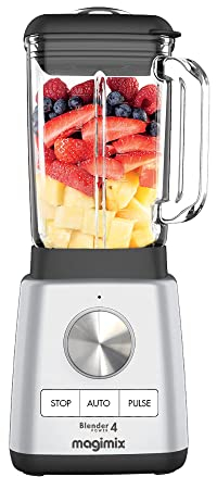 Magimix Blender Power 4 | Quiet Mark Approval | Metal/Glass | 1300W | 1.8L | Satin | 11630