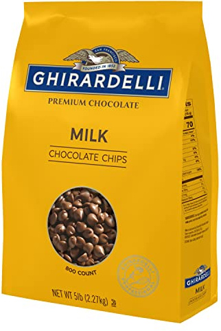 Ghirardelli Chocolate Company Milk Chocolate Chips 800 per lb., 5lb (Pack of 2)