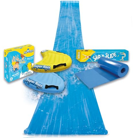 XXL Giant Slip'n Slide Pack | 1 Slide Mat 10 Meters + 2 Bodyboards for Better Sliding | Premium Quality | Slip'n Slide Water Games 100% Fun | OriginalCup®