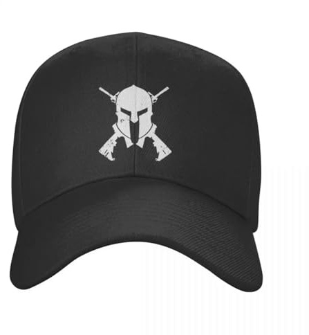 GUPUOOU Casco Espartano de Moda con Gorra de béisbol Cruzada Mujeres Hombres Sombrero de papá Ajustable Gorras Snapback de Rendimiento