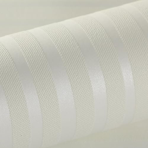 Trafagala White Cream Wallpaper for Bedroom Minimalist Plain White Wallpaper Modern Striped for Living Room TV Backdrop Hallway Hall