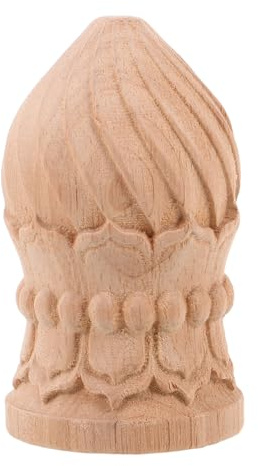 WRITWAA Capiteles Decorativos De Madera Pasamanos Para Escaleras Remate De Piña De Madera Tapa De De Barandilla Tapa Para De Escalera Remate De Newel Beige