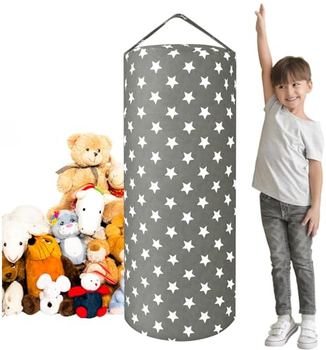 AOOHA Pouf a sacco per riporre giocattoli di peluche,Sacco Stoccaggio Bambini(senza imbottitura),Tela Grande Pouf Sacco,Borsa Portaoggetti per Giocattoli Peluche,per organizzare, giocare e scatolare