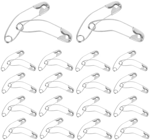 HOODANCOS Imperdibles Curvos de 38 MM Niquelados 100 Piezas para Costura y Patchwork Alfiler Doblado para Hilvanado Rápido Suministros de Seguridad y Tejido de Manualidades