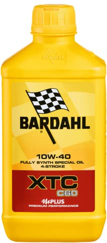 Bardahl - Olio Motore XTC C60 10W-40 per Moto 4 Tempi, Contrasta la Formazione dei Depositi, 100% Sintetico, 3 Litri