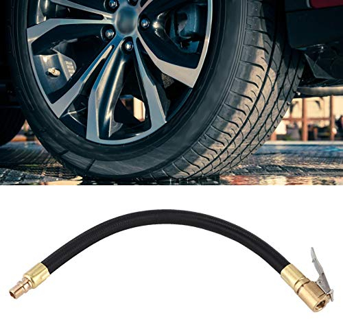 Reifenfüller Schlauch, Auto Reifenfüller Gummi Luftschlauch Clip On Luftventil Werkzeug Luft Expansionsschlauch und Reifenventil Air Lock Chuck Reifen Luftpumpe Schlauch Ersatz Reifenfüller Adapter