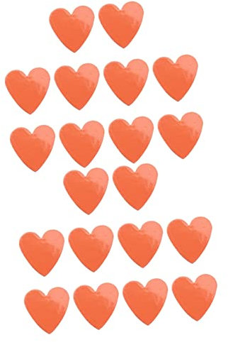 Anneome Orange Heart Magnets Fridge Whiteboard 20 Pcs 30 Furniture Decoration Heart Heart Freeze Magnet Fridge Love Fridge Magnet Kitchen Magnetic Notepad Heart-shaped No Glue Magnetic Door 3d Wedding