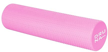 Foam Roller Largo Rodillo de Espuma Mujeres para Masaje Muscular y Estiramientos para Pilates Yoga Fitness y Fisioterapia en Casa Gimnasio Rulo Automasaje para Espalda Piernas Estiramientos 60x15Cm