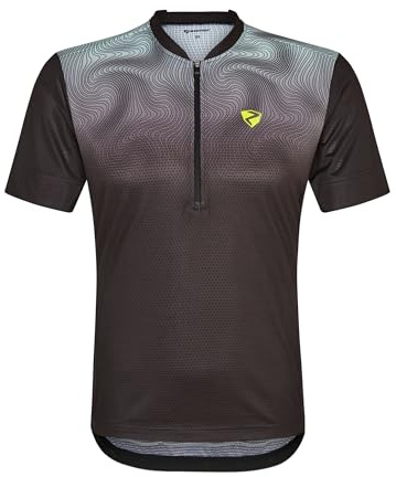 Ziener Nemic Maglia da Ciclismo per Mountain Bike, Traspirante, ad Asciugatura Rapida, Elastica, a Maniche Corte, Nero, 58 Uomo