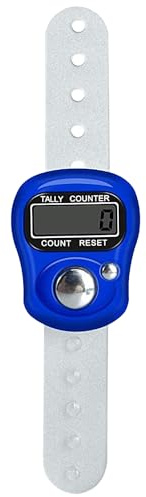 Genérico Contador Digital Electrónico - Clicker Contador de Dedo,Pantalla de dígitos, Contador de Dedos reiniciable para Crochet, Tally, Deporte, inventario, Vuelta y Tejido, puntuación de Golf