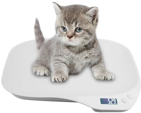 Djurvåg för små djur, 15 kg digital liten djurvåg (g/oz/lb/ml), grönsaker frukt kök elektronisk fodervåg, viktvåg för kattungar valpar hamstrar små fåglar kanin husdjur