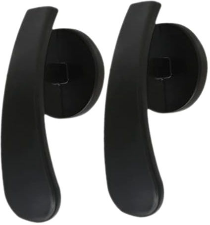 DECORNIJIA Ganchos De Pared para Cortinas 65 Mm Aleación De Aluminio Negro, Soporte Resistente para Cortinas, Diseño Clásico, Fácil Instalación, Adecuado para y Dormitorios, Paquete De 2 Unidades