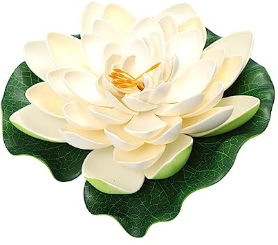 Alipis 10 Piezas Flotante Artificial para Estanque y Acuario Flores Decorativas Plantas Acuáticas Ecológicas para Jardín y Patio