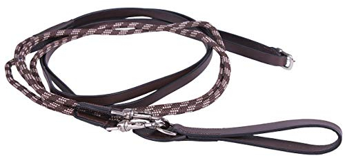 ARBO-INOX Schlaufzügel Zügel Leder mit Rundkordel (Full, braun)