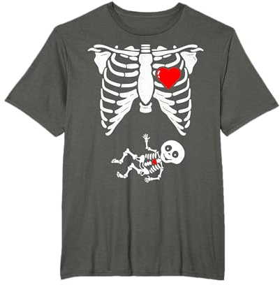 Skeleton Pregnancy Shirt Baby X-Ray Halloween Pregnant T-Shirt
